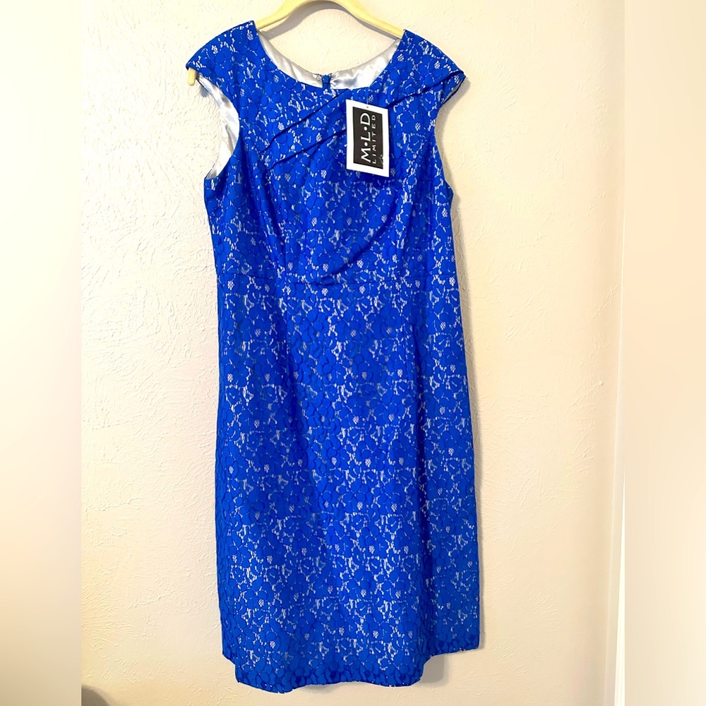 NWT MLD Limited Designs Italian Pleated Lace Dress / Size 6